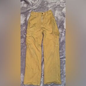 Source Unknown Tan Straight Leg Pants Relaxed Fit